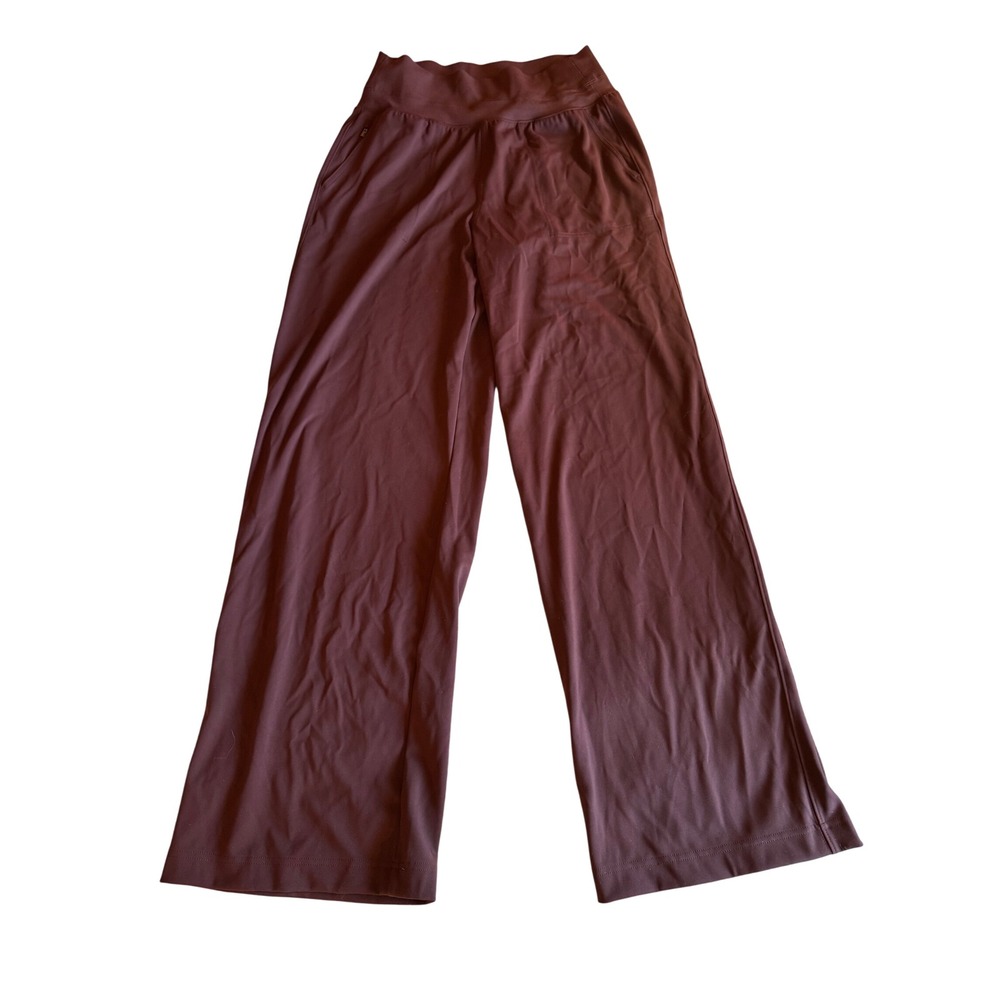 Athleta Venice High Rise Wide Leg Pant Burgundy Plum Medium Tall
